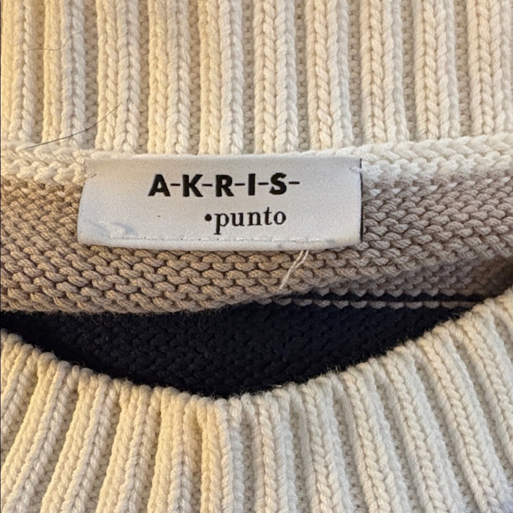 AKRIS PUNTO Striped Short Sleeve Crewneck Sweater - Picture 3 of 6